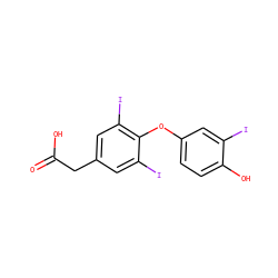 O=C(O)Cc1cc(I)c(Oc2ccc(O)c(I)c2)c(I)c1 ZINC000004217580