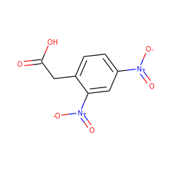 O=C(O)Cc1ccc([N+](=O)[O-])cc1[N+](=O)[O-] ZINC000001693340