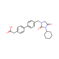 O=C(O)Cc1ccc(-c2ccc(CN3CC(=O)N(C4CCCCC4)C3=O)cc2)cc1 ZINC000653783618