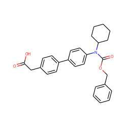 O=C(O)Cc1ccc(-c2ccc(N(C(=O)OCc3ccccc3)C3CCCCC3)cc2)cc1 ZINC000653802215