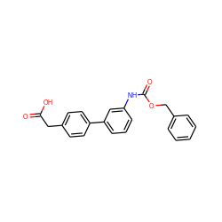 O=C(O)Cc1ccc(-c2cccc(NC(=O)OCc3ccccc3)c2)cc1 ZINC000653798090