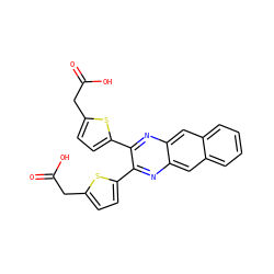 O=C(O)Cc1ccc(-c2nc3cc4ccccc4cc3nc2-c2ccc(CC(=O)O)s2)s1 ZINC000028474048