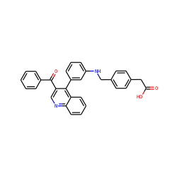 O=C(O)Cc1ccc(CNc2cccc(-c3c(C(=O)c4ccccc4)cnc4ccccc34)c2)cc1 ZINC000014972545