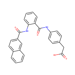 O=C(O)Cc1ccc(NC(=O)c2ccccc2NC(=O)c2ccc3ccccc3c2)cc1 ZINC000169333674