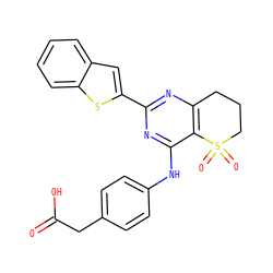 O=C(O)Cc1ccc(Nc2nc(-c3cc4ccccc4s3)nc3c2S(=O)(=O)CCC3)cc1 ZINC000103259204