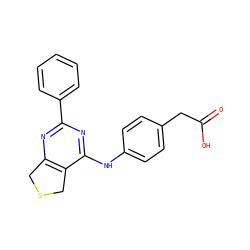 O=C(O)Cc1ccc(Nc2nc(-c3ccccc3)nc3c2CSC3)cc1 ZINC000096923875