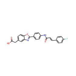 O=C(O)Cc1ccc2oc(-c3ccc(NC(=O)/C=C/c4ccc(F)cc4)cc3)nc2c1 ZINC000028524764