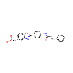 O=C(O)Cc1ccc2oc(-c3ccc(NC(=O)/C=C/c4ccccc4)cc3)nc2c1 ZINC000028525380