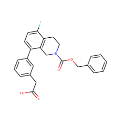 O=C(O)Cc1cccc(-c2ccc(F)c3c2CN(C(=O)OCc2ccccc2)CC3)c1 ZINC000144072103