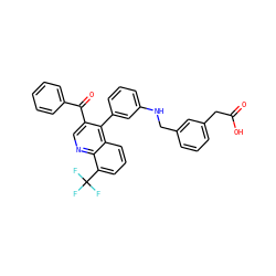 O=C(O)Cc1cccc(CNc2cccc(-c3c(C(=O)c4ccccc4)cnc4c(C(F)(F)F)cccc34)c2)c1 ZINC000014972557
