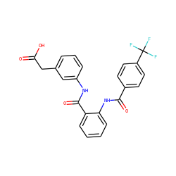 O=C(O)Cc1cccc(NC(=O)c2ccccc2NC(=O)c2ccc(C(F)(F)F)cc2)c1 ZINC000299870432