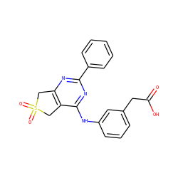 O=C(O)Cc1cccc(Nc2nc(-c3ccccc3)nc3c2CS(=O)(=O)C3)c1 ZINC000096923880