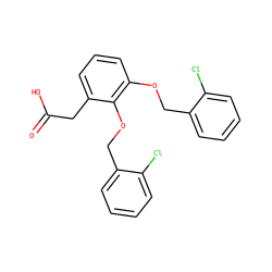 O=C(O)Cc1cccc(OCc2ccccc2Cl)c1OCc1ccccc1Cl ZINC000034270923