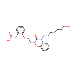 O=C(O)Cc1ccccc1OCC[C@H]1Oc2ccccc2N(CCCCCCCO)C1=O ZINC000012358412