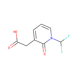 O=C(O)Cc1cccn(C(F)F)c1=O ZINC000049114746