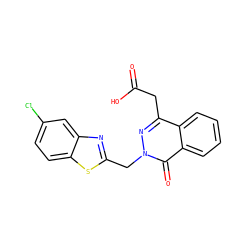 O=C(O)Cc1nn(Cc2nc3cc(Cl)ccc3s2)c(=O)c2ccccc12 ZINC000013860744