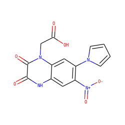 O=C(O)Cn1c(=O)c(=O)[nH]c2cc([N+](=O)[O-])c(-n3cccc3)cc21 ZINC000000006786