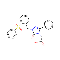 O=C(O)Cn1c(-c2ccccc2)nn(Cc2ccccc2S(=O)(=O)c2ccccc2)c1=O ZINC000653723634