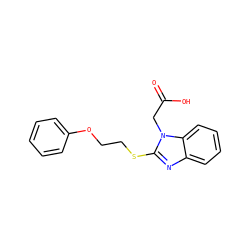 O=C(O)Cn1c(SCCOc2ccccc2)nc2ccccc21 ZINC000169355691