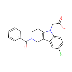 O=C(O)Cn1c2c(c3cc(Cl)ccc31)CN(C(=O)c1ccccc1)CC2 ZINC000038224654