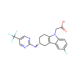O=C(O)Cn1c2c(c3cc(F)ccc31)C[C@H](Nc1ncc(C(F)(F)F)cn1)CC2 ZINC000145872765