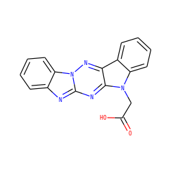 O=C(O)Cn1c2ccccc2c2nn3c(nc4ccccc43)nc21 ZINC000000085646