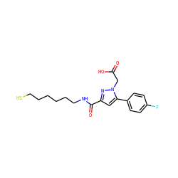 O=C(O)Cn1nc(C(=O)NCCCCCCS)cc1-c1ccc(F)cc1 ZINC000653699896