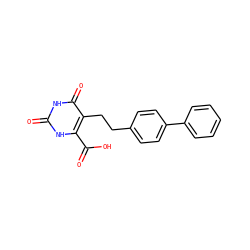 O=C(O)c1[nH]c(=O)[nH]c(=O)c1CCc1ccc(-c2ccccc2)cc1 ZINC000098209553