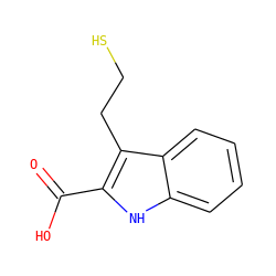 O=C(O)c1[nH]c2ccccc2c1CCS ZINC000064549060