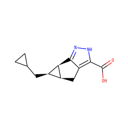 O=C(O)c1[nH]nc2c1C[C@H]1[C@@H](CC3CC3)[C@@H]21 ZINC000084709688