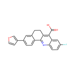O=C(O)c1c2c(nc3ccc(F)cc13)-c1ccc(-c3ccoc3)cc1CC2 ZINC000026842640