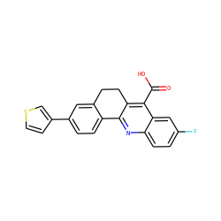 O=C(O)c1c2c(nc3ccc(F)cc13)-c1ccc(-c3ccsc3)cc1CC2 ZINC000026839098