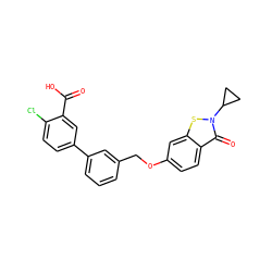 O=C(O)c1cc(-c2cccc(COc3ccc4c(=O)n(C5CC5)sc4c3)c2)ccc1Cl ZINC000095572901