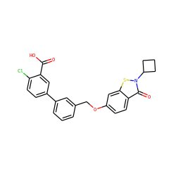 O=C(O)c1cc(-c2cccc(COc3ccc4c(=O)n(C5CCC5)sc4c3)c2)ccc1Cl ZINC000095578662