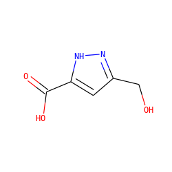 O=C(O)c1cc(CO)n[nH]1 ZINC000020442183
