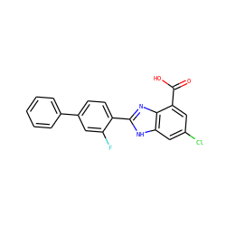 O=C(O)c1cc(Cl)cc2[nH]c(-c3ccc(-c4ccccc4)cc3F)nc12 ZINC000113983637