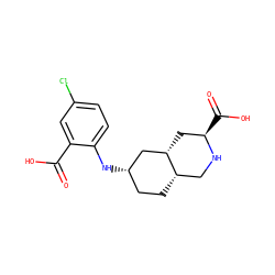 O=C(O)c1cc(Cl)ccc1N[C@H]1CC[C@H]2CN[C@H](C(=O)O)C[C@H]2C1 ZINC000096938814