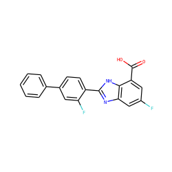 O=C(O)c1cc(F)cc2nc(-c3ccc(-c4ccccc4)cc3F)[nH]c12 ZINC000113983052