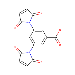 O=C(O)c1cc(N2C(=O)C=CC2=O)cc(N2C(=O)C=CC2=O)c1 ZINC000001677063