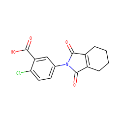 O=C(O)c1cc(N2C(=O)C3=C(CCCC3)C2=O)ccc1Cl ZINC000039303653