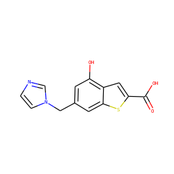 O=C(O)c1cc2c(O)cc(Cn3ccnc3)cc2s1 ZINC000029394021