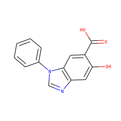 O=C(O)c1cc2c(cc1O)ncn2-c1ccccc1 ZINC000013798334