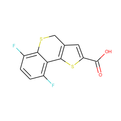 O=C(O)c1cc2c(s1)-c1c(F)ccc(F)c1SC2 ZINC000147986530