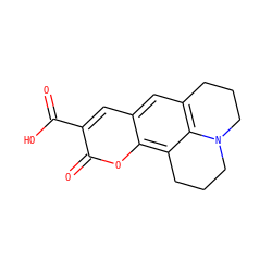 O=C(O)c1cc2cc3c4c(c2oc1=O)CCCN4CCC3 ZINC000000395536