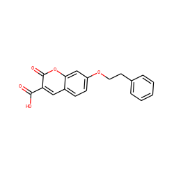 O=C(O)c1cc2ccc(OCCc3ccccc3)cc2oc1=O ZINC000096286387
