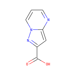 O=C(O)c1cc2ncccn2n1 ZINC000000031788