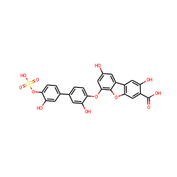 O=C(O)c1cc2oc3c(Oc4ccc(-c5ccc(OS(=O)(=O)O)c(O)c5)cc4O)cc(O)cc3c2cc1O ZINC000028971733