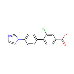 O=C(O)c1ccc(-c2ccc(-n3ccnc3)cc2)c(Cl)c1 ZINC001245371226