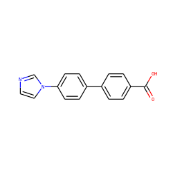O=C(O)c1ccc(-c2ccc(-n3ccnc3)cc2)cc1 ZINC001236060029