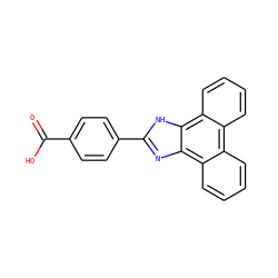 O=C(O)c1ccc(-c2nc3c4ccccc4c4ccccc4c3[nH]2)cc1 ZINC000004190479